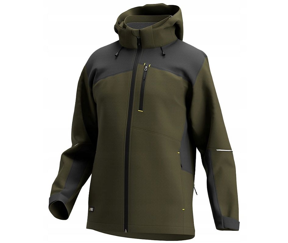 Pánská softshellová bunda KASAI A56, khaki/šedá, vel. S - Obrázek Pánská softshellová bunda KASAI A56, khaki/šedá, vel. S - Obrázek